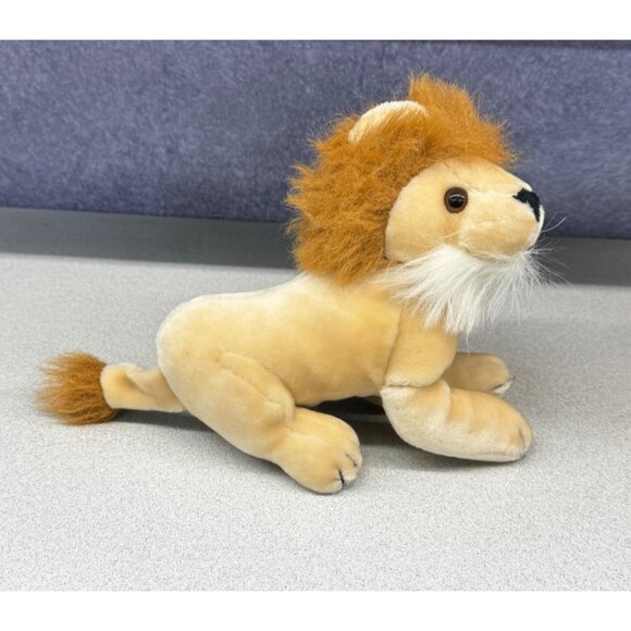Vintage Nanco 9" Laying Plush Lion Cat Stuffed Animal Toy King of the Jungle - Picture 2 of 7